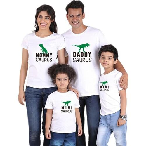 Summer Dad Mother Daughter Letter Cartoon Print Shirts Fashion Mommy And Me Cute T-shirt Family Matching Tops Clothes