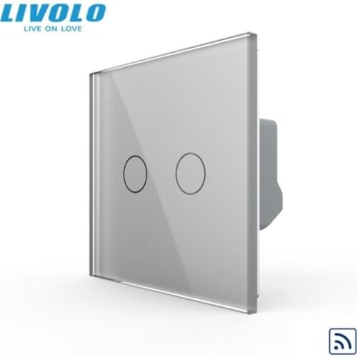 Livolo EU Standard, Remote Switch, Crystal Glass Panel,Wall Light Remote Touch Switch,Wireless Remote Control Light Switches