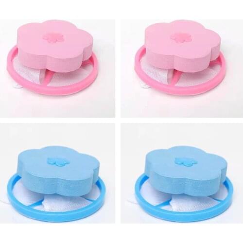 1/4pcs/set Floating Pet Fur Catcher Lint Filter Bag Reusable Pet Hair Catcher Remover Tool for Washing Machine Household Tools