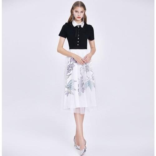 Mini Dresses Summer Woman 2021New High Waist Slim Vestido Midi Elegante Graceful and Fashionable Printed A-line Woman Dresses