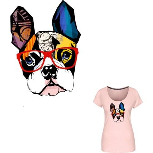 Fashion Bulldogs Patches For Clothing A-level Washable Eco-friendly Iron On Transfer Easy By Household Thermal Patch Y-005