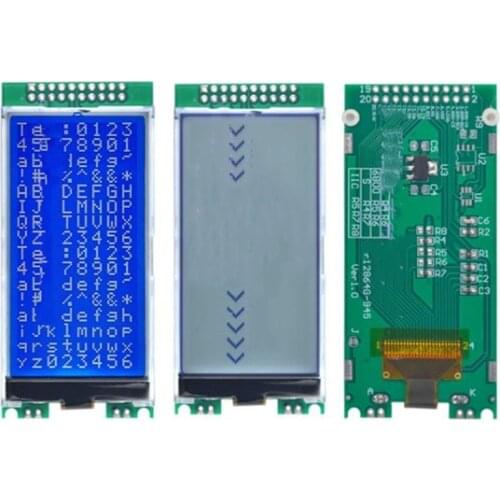 20PIN COG 12864 LCD White/Blue Display Screen Module UC1604C Drive IC 3.3V 5V SPI/I2C/Parallel Interface