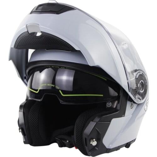 Modular Helmet Motorcycle Dirt Bike Use ABS Shell Big Size M-XXXXL Casco Modular Flip Up Double Lens High Quality for Women