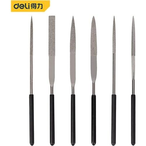 Deli DL352406 6pcs Diamond Mini Needle File Set Hand Tools Filing Of Metal Wood Glass DIY Tools Grinding And Chamfering Tools