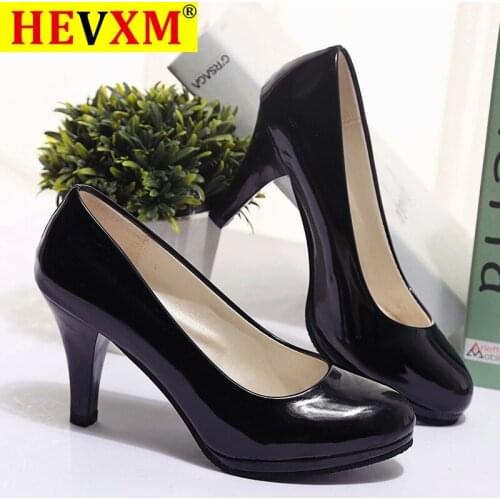 Spring And Autumn New Womens High-heeled Shoes Waterproof Platform Stiletto Large Size Single Shoes 2020 New Womens Shoes