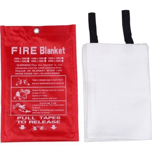 1M x 1M Fire Blanket Fiberglass Fire Flame Retardant Emergency Survival Fire Shelter Safety Cover Fire Emergency Blanket