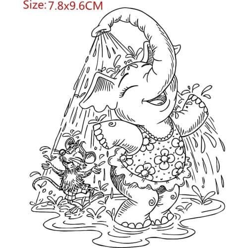 Elephant Transparent Klar Briefmarken fur DIY Scrapbooking/Karte, Der/Kinder Weihnachten Spa Dekoration Lieferttampons