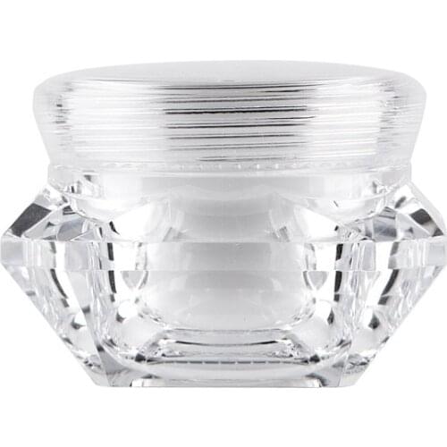 Empty 5 g 10 g 15 g Facial Cream Jar Plastic Clear Refillable Cosmetic Container Makeup Emulsion Cream Container 25 pcs/lot