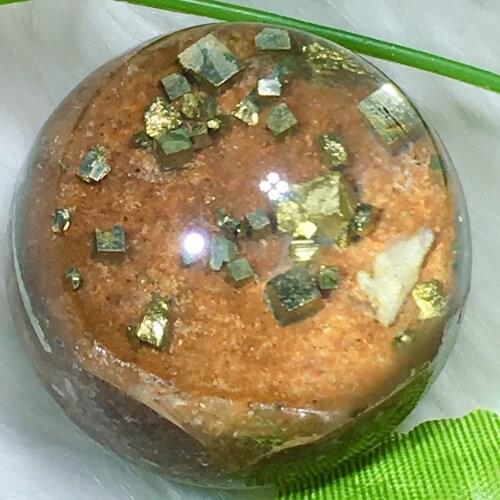 Garden quartz with pyrite