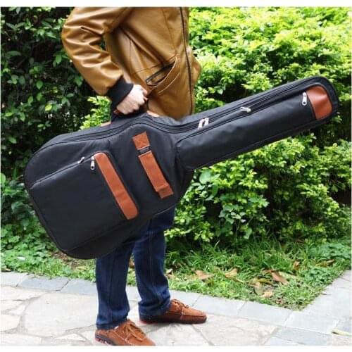 Portable good quality 39 40 41 inch acoustic guitar gig bag case PU backpack shoulder padded protection waterproof soft cover