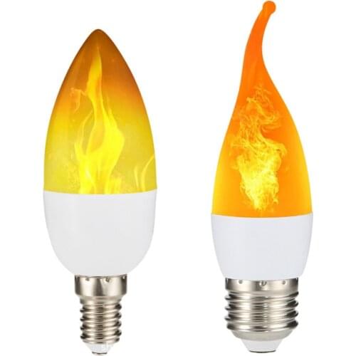 E27 LED candle lamp E14 Flame Bulb 110V LED Flame Effect Fire Light Bulbs 220V 240V Flickering Emulation Decor LED Lamp
