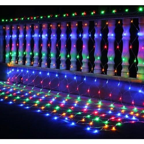 3x2M 6x4M 8x10M LED Mesh Net Fairy String Light Christmas Fairy Garland Light For Party Park Wedding Holiday Decor