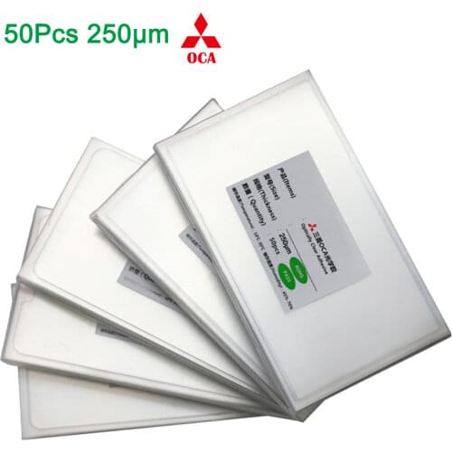 50Pcs 250um OCA Optical Clear Adhesive Glue Film For Samsung Galaxy A80 A70 A60 A50 A40 A30 A20 LCD Screen Display Glass Lens