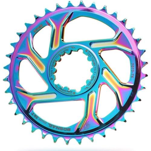 Bicycle Chainring GXP Crank MTB Mountain Bike Straight-mounted Integrated Single Disc Modified Colorful Sprocket 32/34/36/38T