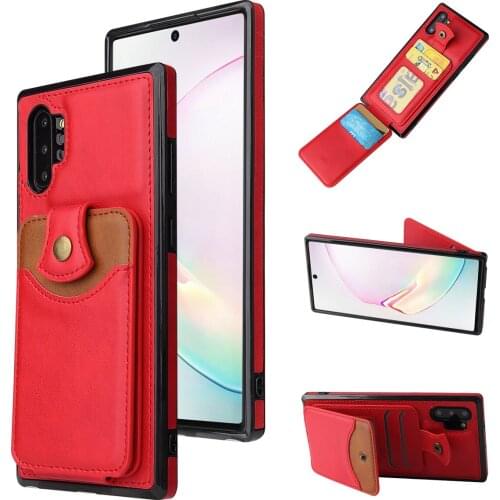 Wallet Retro Vintage Pu Leather Case For Samsung Galaxy Note10Plus Back Flip Coque Photo Frame Card Slots Cover
