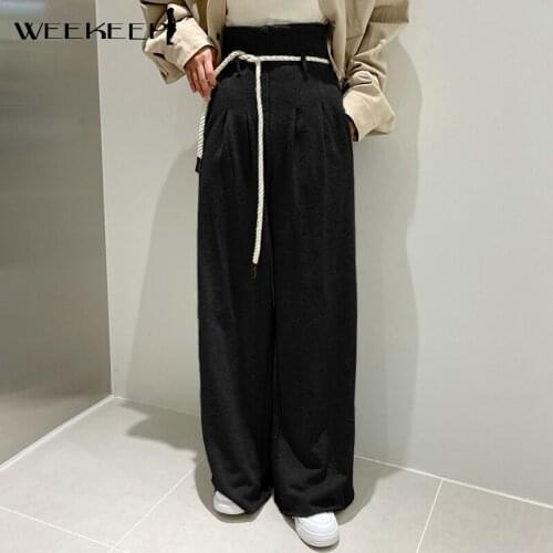 Женские брюки широкие WEEKEEP China At AliExpress