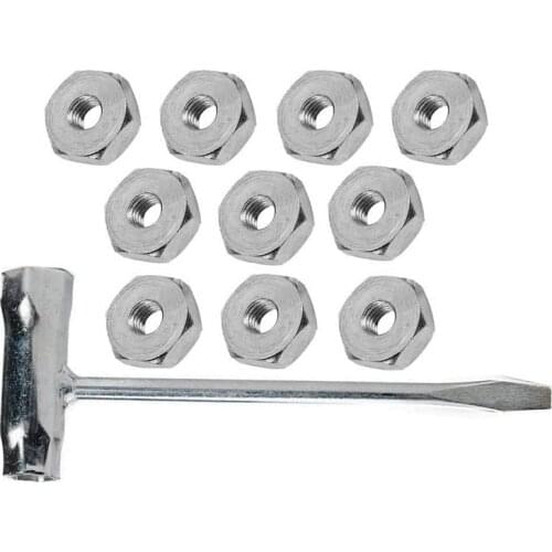 Sprocket Cover Nut Replacement for Stihl MS260 MS251 MS271 MS280 MS290 MS310 MS340 MS360 MS380 MS381, 10Pcs, with Wrench