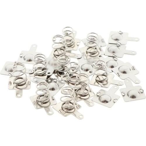 Replacement Metal Batteries Spring Contact Plate Silver For AA AAA Batteries 10 Pairs