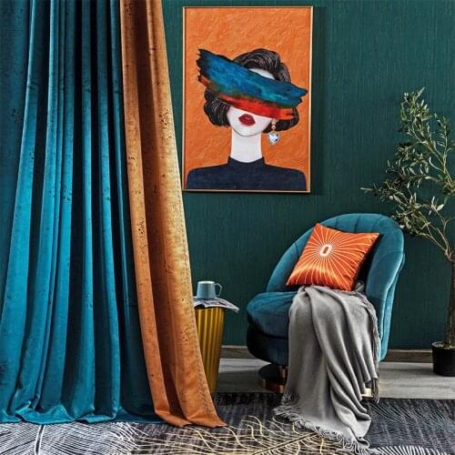 2021 New European Style Modern Minimalist High-precision Stitching Jacquard Curtains Curtains for Living Dining Room Bedroom