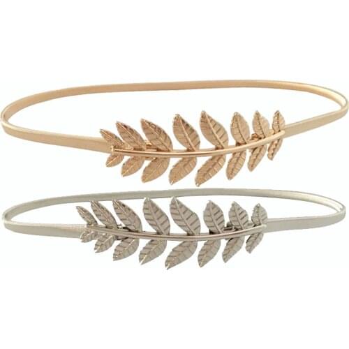 Gold Silver Leaves Bridal Bridal Belts Brides Wedding Accessories Belts Ladies Party Dress Sash Belt