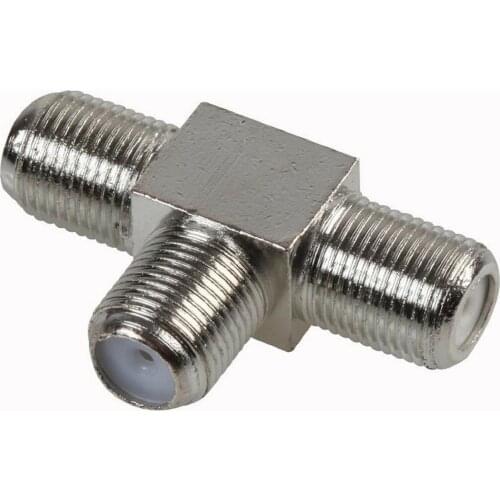 2 Way Satellite F Type T Junction Screw Connector Y Splitter TV Virgin Cable Sky