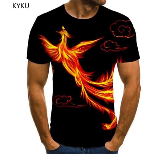 3d Tshirt Bird T shirt Men Animal Tshirt Printed Flame Funny T shirts Cloud Tshirts Casual Black Shirt Print Short Sleeve