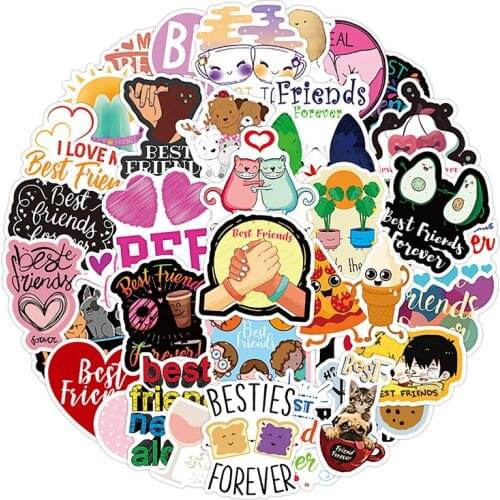 50pcs Best Friends Graffiti Stickers Decals Scrapbooking DIY Phone Laptop Gifts
