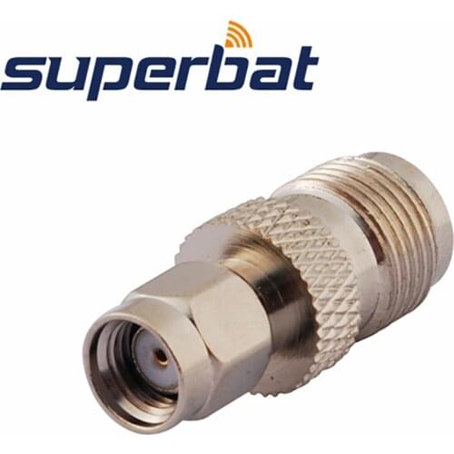 Superbat SMA-TNC Adapter RP-SMA Male Plug(Female in) to RP-TNC Female Jack(Male Pin) Straight RF Coaxial Connector