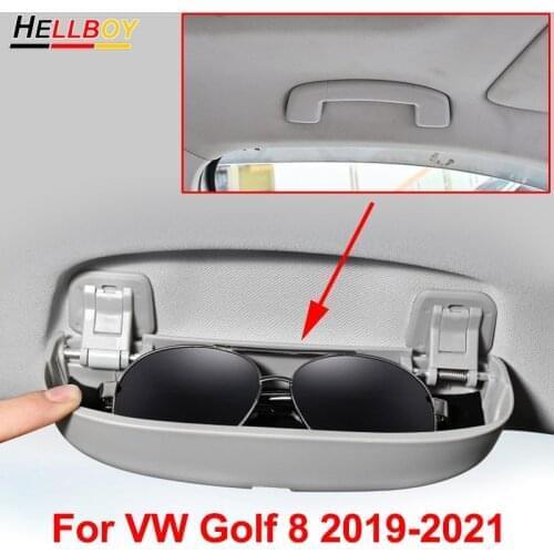 Car Sunglasses Holder Glasses Case Cage Storage Box For VW GOLF 8 MK8 2019 2020 2021 Driver Side Handle Auto Accessories