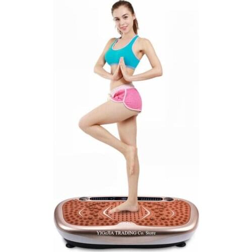 Household Body Shaping Slimming Machine with Pulling Rope, Silent Vibration Fitness Machine, Remote Control Fat Reducing Device