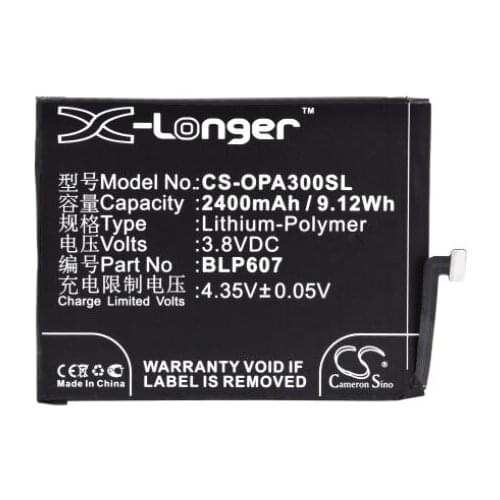 Cameron sino 2400mah battery for ONEPLUS E1000 E1001 E1005 Oneplus X X Dual Sim BLP607 for OPPO A30 A30 Dual SIM TD-LTE