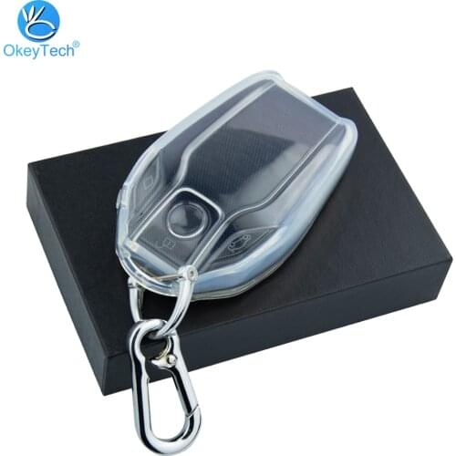 OkeyTech LCD Screen Car Key Cover CF400 CF500 Special Key Case Key Chain Car Key Shell Protective Shell For BMW For VW For Audi