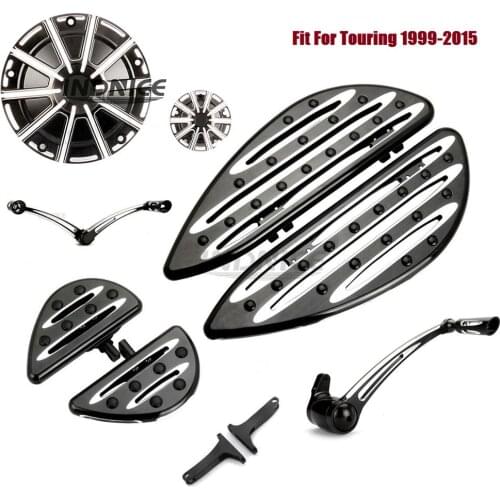 Deep edge cut Floorboards Footboards Shifter Brake Arm Levers derby timmer covers For harley 2014-2015 Road King FLHR FLHTCU FLH