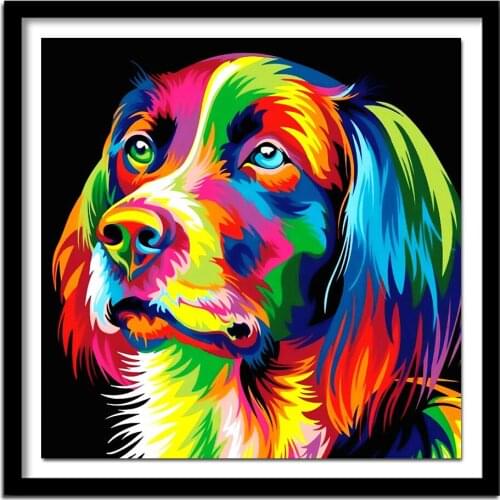 Cutiepop Diy Full Round 5D Diamond Painting Dog Resin Embroidery Rhinestone Picture Paste Needlework Gifts NCP019