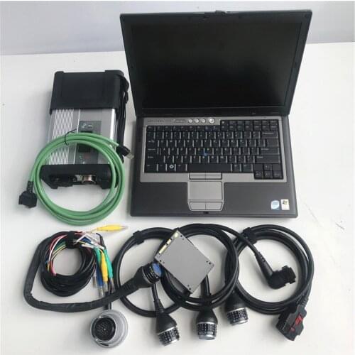 SD Connect C5 Diagnostic scanner Dell D630 used Laptop MB Star C4 C5 software 360G SSD added HHT for Mb old vehicles diagnosis