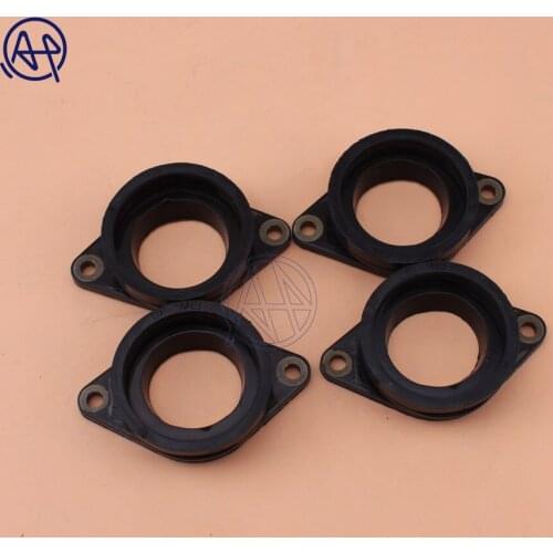 For Honda CBR1000 RR 2004-2007 Motorcycle Black Rubber Carburetor Manifold Interface Intake Pipe Adapters Insulator Boot 4pc