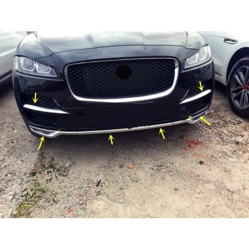 For Jaguar F-Pace X761 2016-2019 Front Grille Bottom Bumper Fog Light Cover Trim