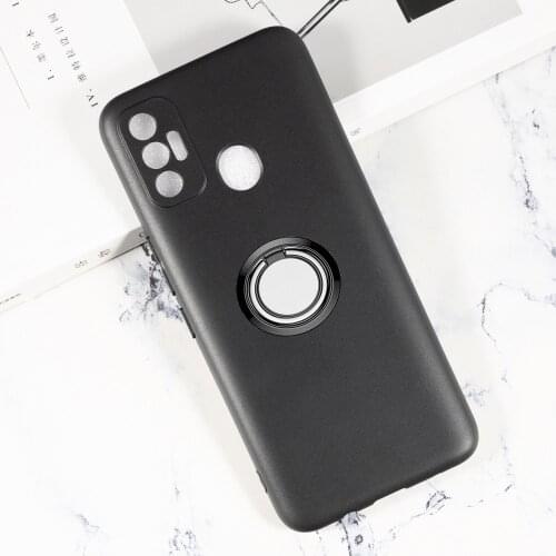 For Tecno Spark 7 6.52" Spark7 KF6j, KF6i Back Ring Holder Bracket Phone Case Smartphone TPU Soft Silicone Cover