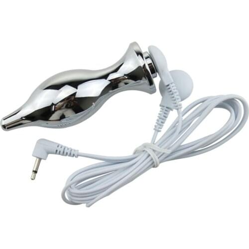 Electro Shock Using Metal Anal Toys Butt Plug Erotic Toys Anal Plug Anus Beads Sex Toys Adult Sex Products Sex Toys EC044