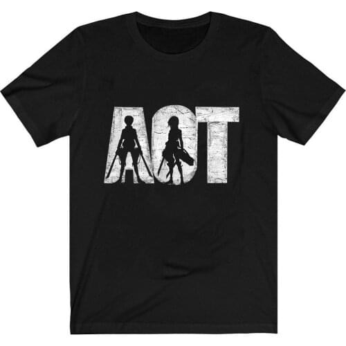 Attack on Titan AOT T-Shirt Men Cotton T Shirt Anime Ackerman Levi Eren Jaeger Clothes Anime Tops Tees