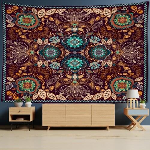 Mandala Tapestry Wall Hanging Bohemian Style Carpet Pattern Tapiz Hippie Bedroom Dormitory Room Decor
