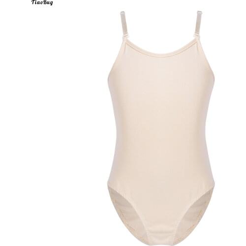 TiaoBug Kids Girls Adjustable Shoulder Straps Camisole Tank Bodysuit Leotard Underwear For Dance Gymnastics And Ballet