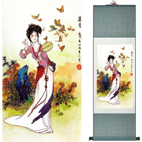 Pretty girl painting Chinese Art Painting Home Office Decoration Chinese painting art figure painting 2019072708