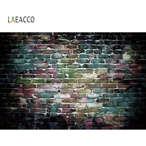 Laeacco Vintage Brick Wall Photophone Gradient Retro Style Grunge Portrait Photography Backdrops Photographic Backgrounds Props