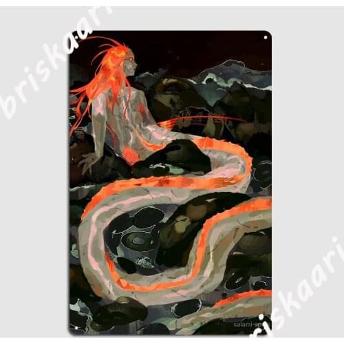Oarfish Mermaid Poster Metal Plaque Club Home Painting Décor Kitchen Decoration Tin sign Posters