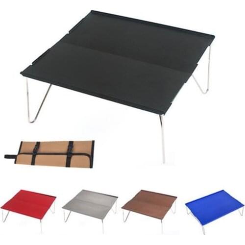 Portable Mini Ultralight Folding Table Aluminum Dining Table Grill Table, Folding Table For Picnic Family Gathering