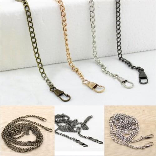 Long 120cm Metal Purse Chain Strap Obag Handles Replacement For Handbag Shoulder Bag Strap Gold Silver Copper Bag Accessories