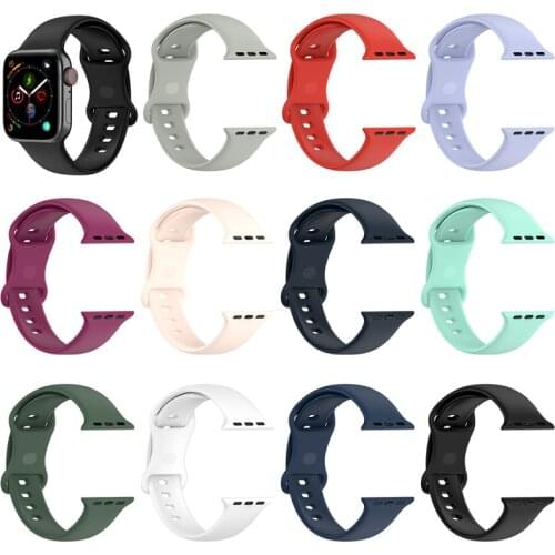 Sport Silicone TPU Straps For Apple Watch iwatch SE Smart Bands Replacement Sport Watchband High Quality