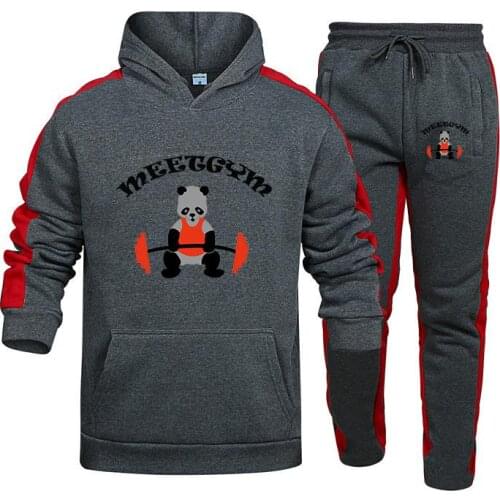 Tracksuit Men Set Autumn New Casual Mens Hoodies + Pants Two-Piece Tracksuit Trendy Sportswear Set Male