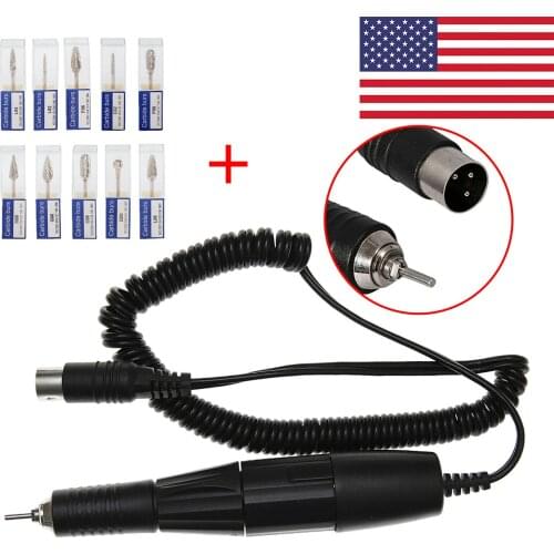 Dental Marathon Polisher Handpiece 35K RPM + 10*Mixed Drill Burs HP 2.35mm